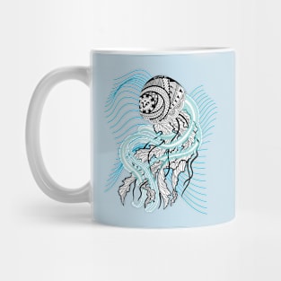 Jellyfish Tribal Line Art Mug